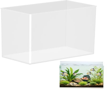Generisch Kampffisch Aquarium | Rahmenloses Mini-Aquarium Mit Extra Klarer Schale für Krabben & Dekoration im - oder Bürobereich