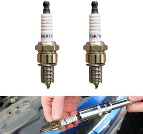 Bougie F6rtc, 2 Pièces F6rtc Bougie D'Allumage Auto, Bougie Tondeuse, Remplacer pour 7995/Wr6dc 7900/Wr7dc, pour Rn9yc Rn10yc Rn11yc, pour 3047/W20epr-U/Vw20, pour Mtd 951-10292 751-10292 131-039