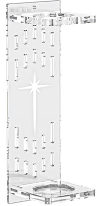 Support mural vertical pour sabre laser en acrylique pour sabre sabre wangs et objets de collection, support mural compatible avec la plupart des poignées, transparent