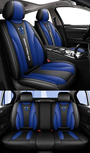 nenyan Autositzbezüge Komplett Set Universal in Premium Design | Schonbezüge für Opel Corsa Astra Meriva Insignia Mokka | Auto Sitzbezüge Airbag Geeignet | Wasserdicht Sitzbezug Blau