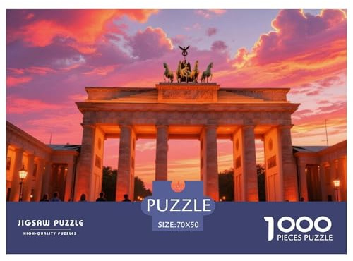 Brandenburger Tor 1000 Teile Klassische Puzzle Gebäude Für Erwachsene, Familien, Teile Passen Perfekt Zusammen, Perfekt Für Spieleabende, Pädagogisches 70x50cm/1000pcs