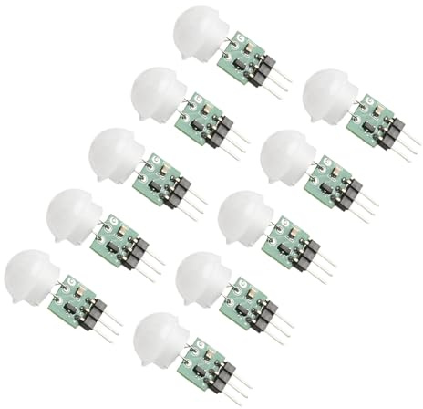 FUBESK 10pcs Mini Lens PIR Motion Sensor Module, 3-5m Detection for Arduino Raspberry Pi