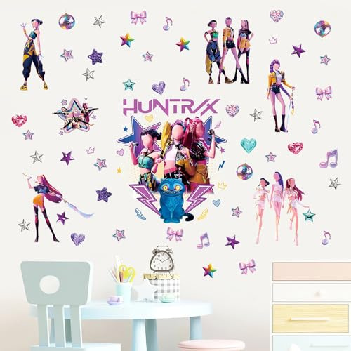Feliciay Wandtattoo, Wandtattoos Aufkleber, Wandaufkleber Kinderzimmer, Kinderzimmer Poster Cartoon Wandfiguren, Wandsticker Dekor für Wand Fenster Glasdekoration(90x30 cm)