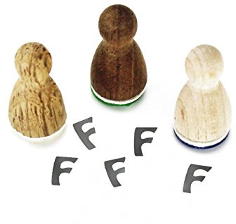 Stemplino Mini Stempel Buchstabe F