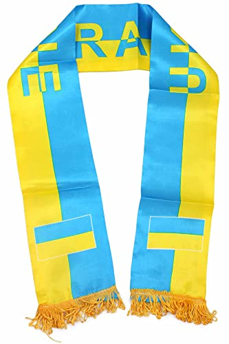 Sonia Originelli Fan Schal Ukraine - Länderschal Fußball Fanschal EM WM Fanartikel 14 x 130 cm