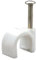Caja de 100 Abrazaderas Grapas Redondos con Tornillo para Cable de 10mm Blanco