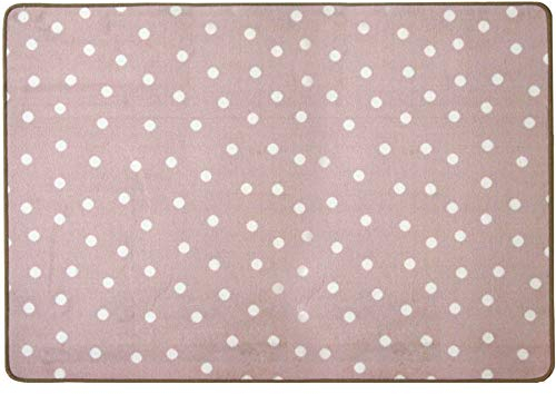 Primaflor Kinderteppich Gepunktet - Punto, Pastell Rosa, 140 x 200 cm, Hochwertiger und Pflegeleichter Teppich für Kinder- und Babyzimmer, Spielteppich für Mädchen und Jungen