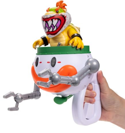 Der Super Mario Galaxy Movie – 13 cm große Bowser Jr.-Figur mit Clownauto, Pinsel und Wasser-Enthüllungsaufklebern