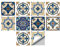 Floor Wall Tile Transfers Sticker for Home Decor, Peel & Stick self-Adhesive splashback, Tile Decals for Living Room Kitchen Bathroom Decor, 10 Piecesx20x20cm, Moroccan