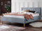 möbelando Polsterbett Einzelbett Bettrahmen Kompaktbett Bettgestell Bett Marsala I Eisblau 140x200 cm