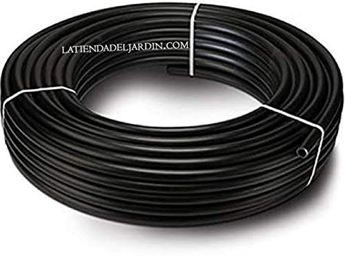 Suinga - Tubería polietileno agricola, 25 mm x 50 m, color negro. Presión máxima 2,5 bar. Utilizada en riego por goteo.