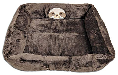 Pillowtex Pet Bed for Cats and Small Dogs - Cute Sloth Theme to Help Cuddle Your Loved One Off to Sleep