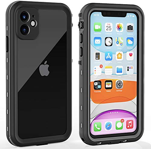 ZWWADR for iPhone 11 Waterproof Case with Screen Protector Full Body Protector Shockproof Dustproof Dirtproof Heavy Duty IP68 Waterproof Case for iPhone 11(6.1inch) (Clear)