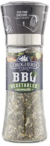 La Drogheria 1880 Linea Macinelli Premium Bbq, Vegetables, Mix Di Erbe Aromatiche, Gusto Fresco E Speziato, Con Basilico E Pepe Nero, Esaltatore Sapori Verdure, Formato Da 77 Gr, Originale