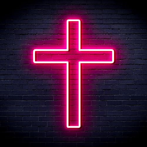 Cross Jesus Home Decoration Flex Silicone LED Neon Sign Pink st16s33-fnu0059-k