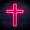 Cross Jesus Home Decoration Flex Silicone LED Neon Sign Pink st16s33-fnu0059-k