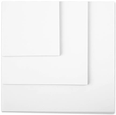 Tritart Origami Papier Weiß | 225 Blatt doppelseitiges Origami Faltpapier Weiß | Bastelpapier Set 80 g/m2 | Je 75 Blätter 20x20cm und 15x15cm und 10x10cm (Weiß)