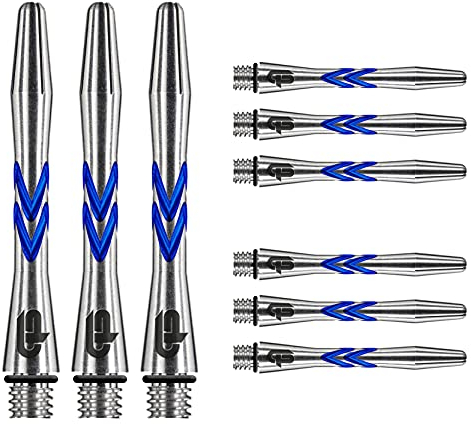 RED DRAGON Gerwyn Price Iceman V-Groove Aluminium Short Blue Shafts (Stems)
