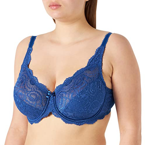 PLAYTEX Women's Flower Elegance Full Cup Bra, BLEU Saphir, 95B