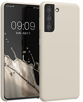 kwmobile Case Compatible with Samsung Galaxy S21 Case - TPU Silicone Phone Cover with Soft Finish - Cream Matte