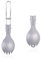 Boundless Voyage Ti1022T - Juego de cucharas plegables de titanio para camping y cubiertos de viaje