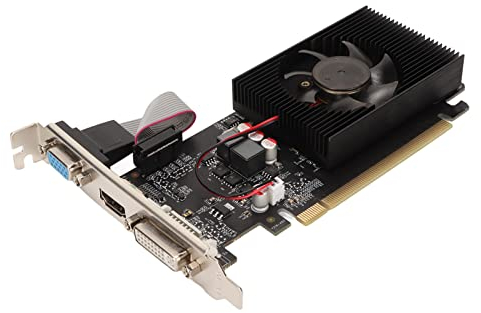 Bewinner GT216 1GB128bit DDR3 Graphics Card for Office Computer, 625MHz GPU Quiet Game Graphics Card Supports VGA DVI HDMI, PC Video Card, Easy to Install