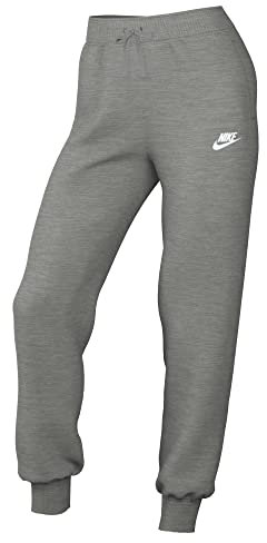 NIKE DQ5191-063 W NSW Club FLC MR Pant STD Pants Damen DK Grey Heather/Weiß Größe XL-T