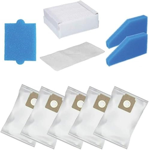 M&M Smartek Beutel + Filter Set für Multi Clean X8 Parquet, Multi Clean X10 Parq, X7, Thomas Aqua+ Staubsauger für AQUA+ PET & FAMILY (5 Beutel & 1x Fiterset)