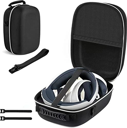 Hartschalenkoffer schützende Aufbewahrungstasche für PSVR2, VR-Headset & Controller Reise Box Organizer mit Schulterriemen, VR-Zubehör Schutzhülle, 33 * 24 * 17cm