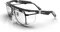 DEX FIT Safety Over Glasses SG210 OTG; Fit Over Your Eyewear, Z87 Eye Protection, Fog & Scratch Resistant, Adjustable for Women & Men, UV Protective (Black & Grey Frame, Clear Lens)