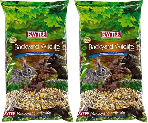 Kaytee Backyard Wildlife Food Blend for Wild Squirrels, Chipmunks, Rabbits and Other Backyard Wildlife, 5 Pound, (Pack of 2)