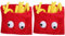 Abaodam 2 Stück Pommes-Frites-Hut Essen Erwachsene Niedlich Accessoires McDonald-Hut Geburtstag Party Kostüm Pommes Frites Neuheit Hut Cosplay Kopfbedeckung Plüsch