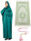 Prien Frauen Gebetskleidung Mit Hijab Gebetsperlen Gebetsteppich, Damen Muslim Kleidung, Islam Abaya Set, Ferace Tesettür Giyim, Islamische Langarm Kleid, Kopftuch, Gebetskleid Für Ramadan (Grün)
