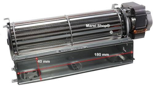 Marel Shop® - Ventola Ventilatore Tangenziale Alte Temperature per Stufe e Camini Dimensioni Bocchetta 40 x 180 mm