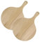 Fackelmann 9923950 Lot de 2 planches à pizza, planche en bois, planche à découper, planche ronde, 2 planches à découper bois, Bois, 30 cm