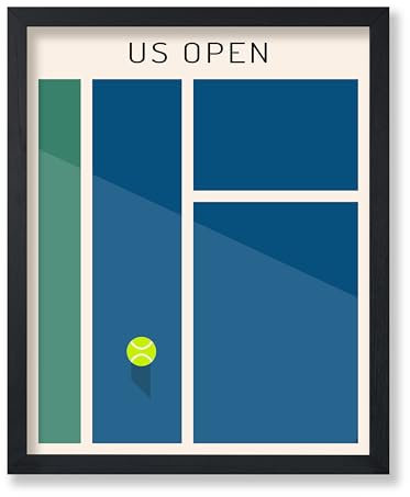 Poster Master US Open Poster – Tennisdruck – Sportkunst – Grand Slam Art – amerikanische Kunst – Minimale Kunst – Geschenk für Sportler und Tennis-Fan – tolle Dekoration für Fitnessstudio, Wohnheim