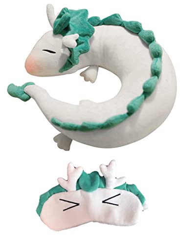 OnIUeZky Dragon Hals Kissenhalle Stützkissen U-förmige gefüllte Tierkörper Reisekissen mit Anime-Schlaf Amerikaner