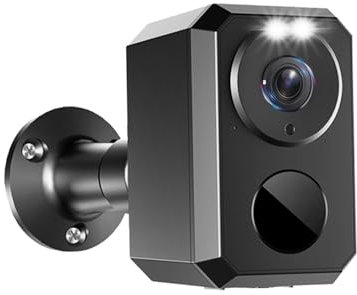 BEENOZO 2K Camera Surveillance WiFi Exterieure sans Fil, 3MP Camera IP Extérieure/Intérieure,Camera Surveillance sur Batteries,Vision Nocturne 30 m,Détection PIR,Alarme Sonore,Étanche IP66