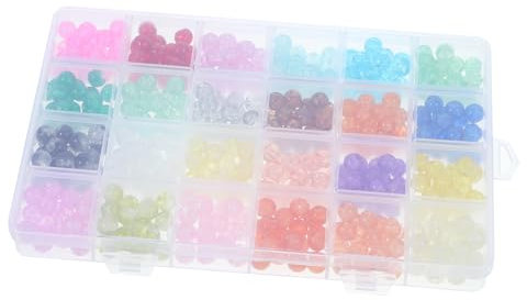 Operitacx 1 Schachtel Handbestickter Schmuck runde lose Abstandsperlen DIY-Perlen Lose Perlen für die Schmuckherstellung Armband lose Perlen Handbuch Verstreute Perlen Vase
