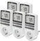 goobay - Zeitschaltuhr 5er Set Digital mit 16 Programmen - Zeitschaltuhr Steckdose mit Zufallsmodus zum Einbruchschutz - Timer Steckdose INKL. 100 Tage Back-up Akku - 3680W - 230V (AC) - 16A - 74218
