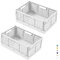 hautllaif 2 Stück Faltbare Kunststoff Aufbewahrungsbox, Einkaufskiste Klappbar, Stabil Klappboxen Faltbar für Küche, Büro, Schlafzimmer, Schrank, Schublade (Weiß, 30.5*20*12.5)