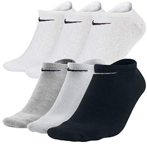 NIKE Sneakersocken Socken 6 Paar Weiß Grau Schwarz Herren Damen Füßling SX2554