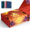 UAONO MTG Deck Box, 1800+ Card Storage Box mit sechs Kartenteilern magnetischer Verschluss Kartenhalter Passt für Magic Game Cards-Flame