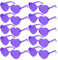 SelfTek Party Brille, Magische Farben Party Brille, Hippie Brille, Rund Herz Sonnenbrille Lustige Partybrillen für Fasching Foto Requisiten Geburtstagsfeier für Kinder und Erwachsene (Herz-10PCS-Lila)