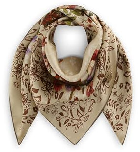 CODELLO Damen Premium Carré aus reiner Seide mit floralem Muster