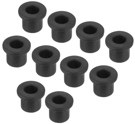 sourcing map 10Pcs T Shape Rubber Grommet Mount Dia 11mm ID 7mm H 12mm Black Seal Protection Cable Grommets Flexible for Cable Pipe