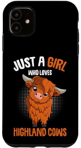 Just A Girl Who Loves Highland Cows Kids Case for iPhone 11