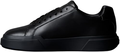 Calvin Klein Sneaker con Suela Cupsole Hombre Chunky Laceup de Piel, Negro (Triple Black), 44