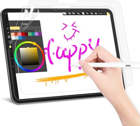 2 Pack Paper Screen Protector for iPad 10th Generation 10.9 (2022), Paper-feel Screen Protector, Matte Ultra-Thin PET Film for Drawing and Writing, Anti-Glare, Paper-Like Surface, Easy Installation