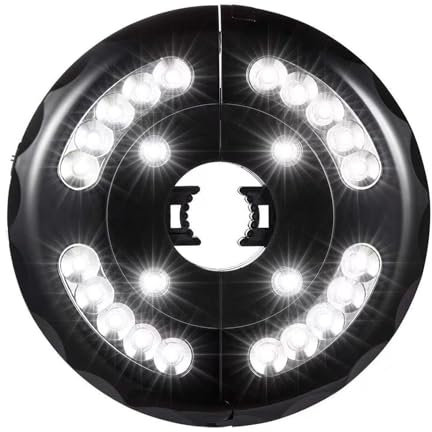 Luz para sombrilla de patio al aire libre con 24 luces LED inalámbricas para sombrilla de jardín, 3 modos, luces LED para sombrilla de patio, funciona con pilas, luz de poste para sombrillas de jardín
